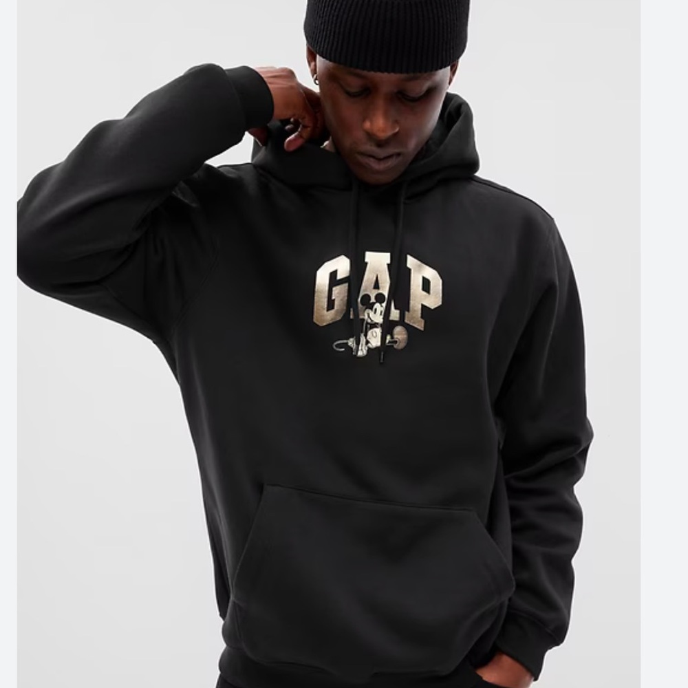 GAP x Disney Mickey Mouse Logo Hoodie Sweatshirt